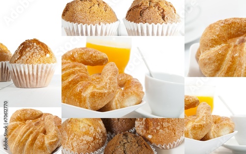 Collage of breakfast