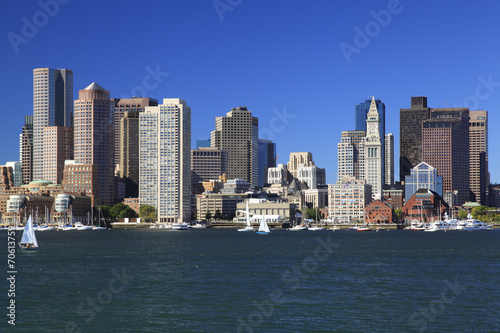 Boston skyline and Inner Harbor, USA