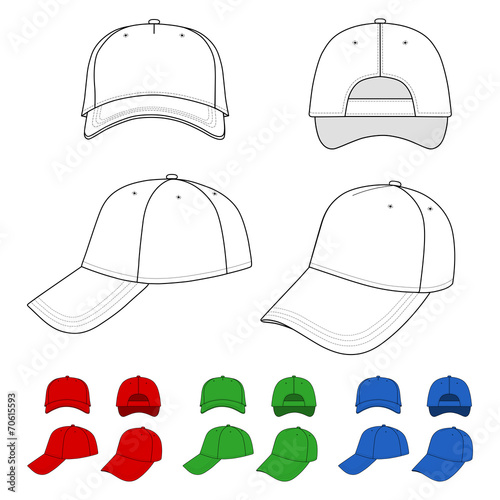 Cap outlined template