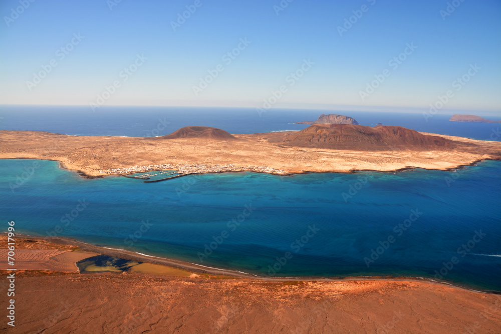 Panorámica mirador Isla Graciosa, Lanzarote