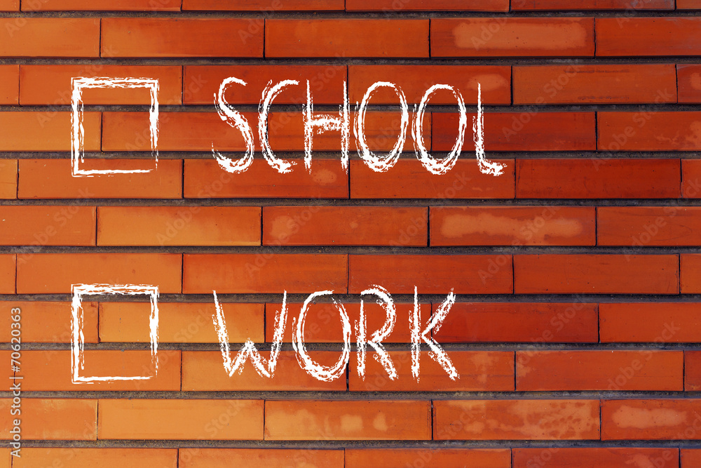 Fototapeta premium multiple choice test, studying or seeking a job?