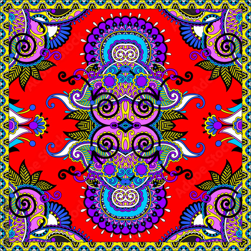 Traditional ornamental floral paisley bandanna