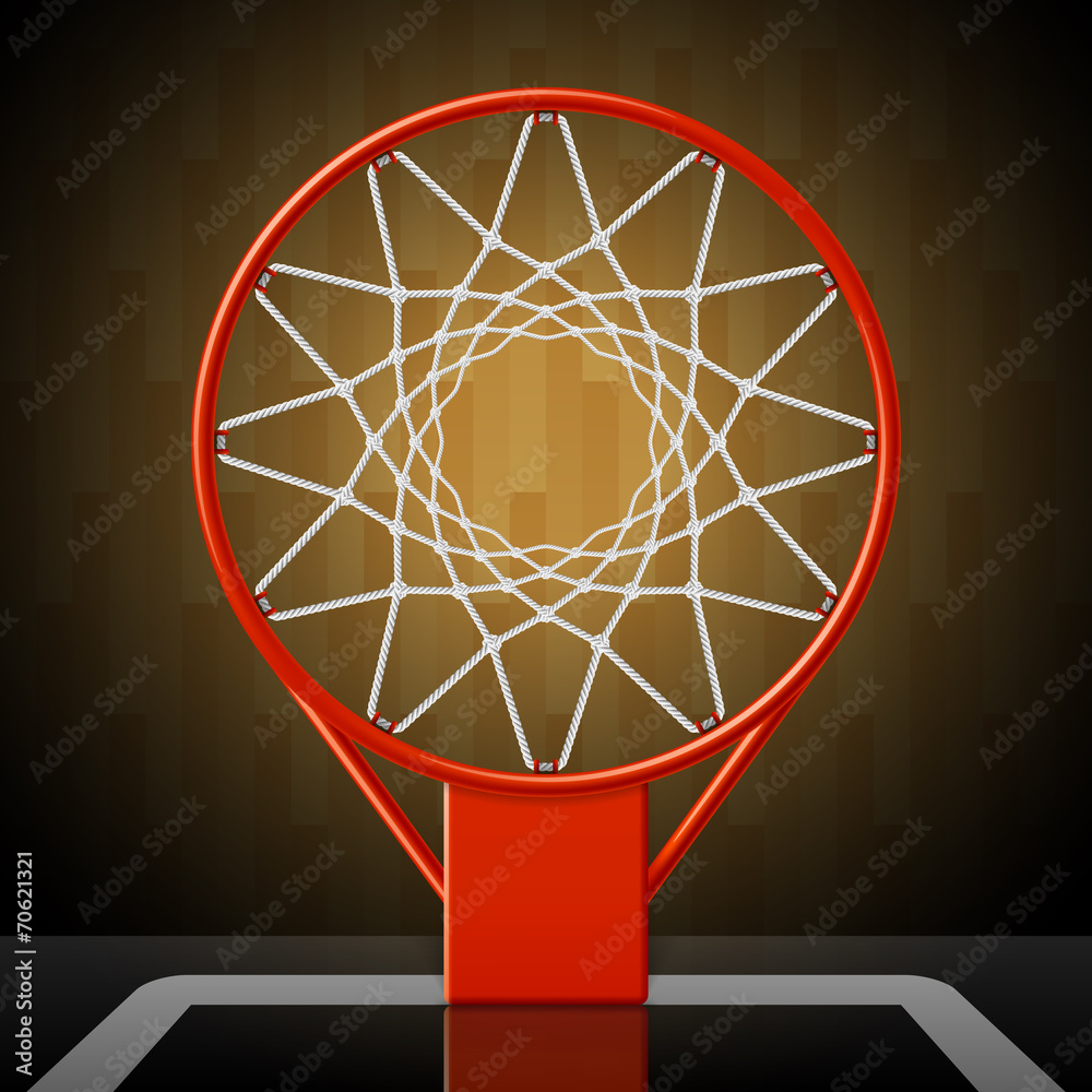 Obraz premium Basketball hoop, top view