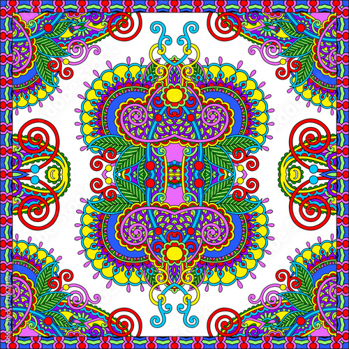 Traditional ornamental floral paisley bandanna
