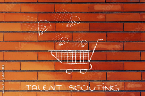talent scouting, selecting ideas and talents to hire photo