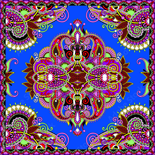 Traditional ornamental floral paisley bandanna