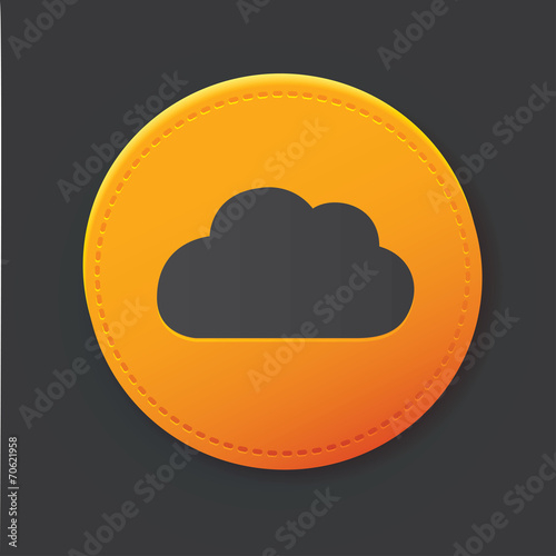 Cloud button,clean vector
