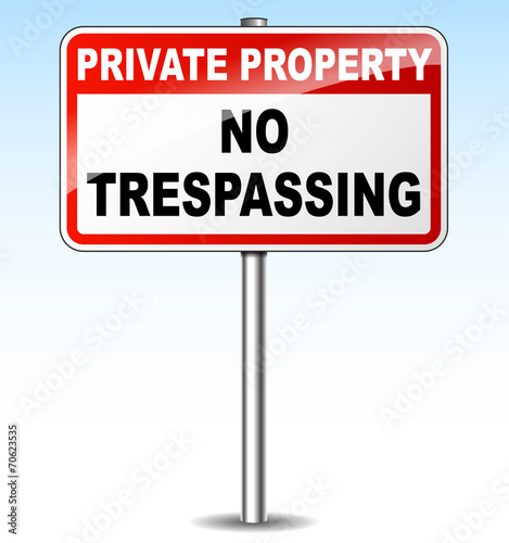 Vector no trespassing sign