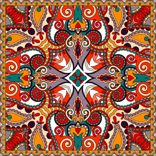 Traditional ornamental floral paisley bandanna