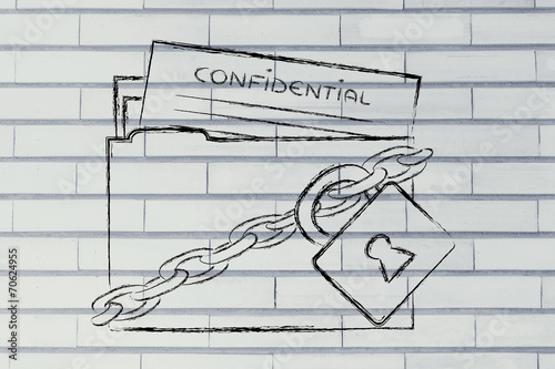 Schilderij op canvas privacy and confidential information portection