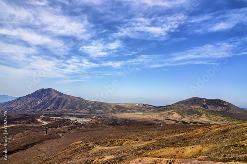 Mount Aso is the largest active volcano in Japan, and is among t