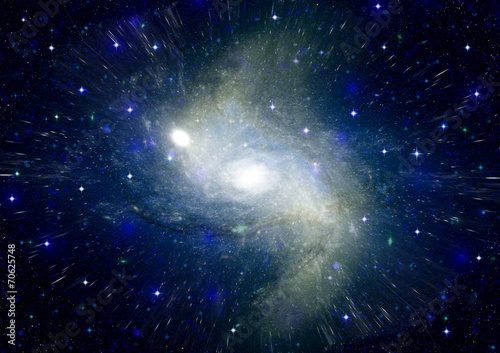 Fototapeta Naklejka Na Ścianę i Meble -  Stars of a planet and galaxy in a free space