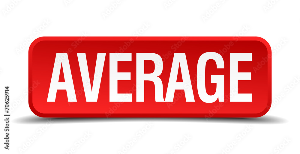 average red square button isolated on white background average red square button isolated on white background