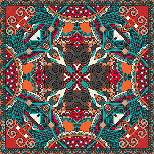 Traditional ornamental floral paisley bandanna