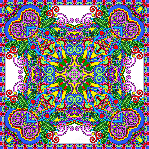 Traditional ornamental floral paisley bandanna