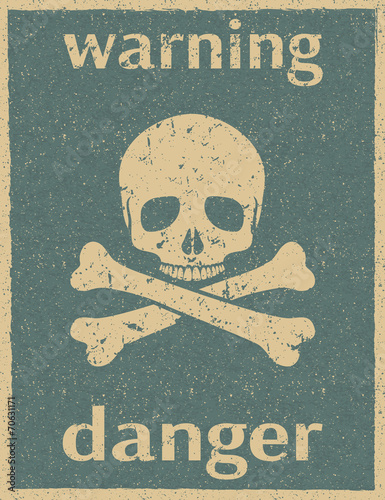 skull vintage poster