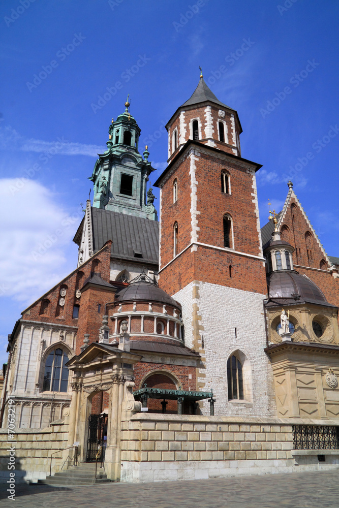 The Gothic Wawel Castle Krakow in Poland