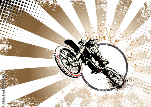 retro motocross poster background