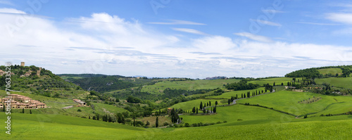 Tuscan landscape near the town of Monticello photo