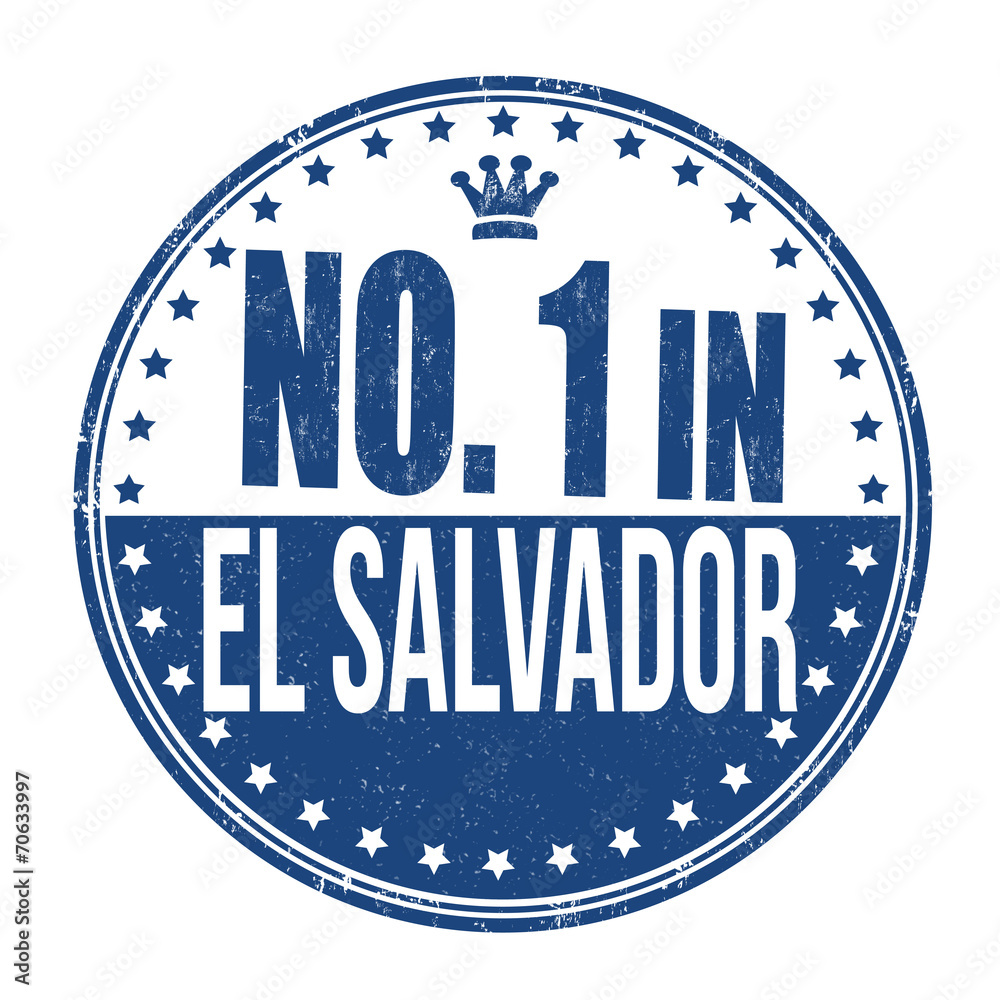 Number one in El Salvador stamp