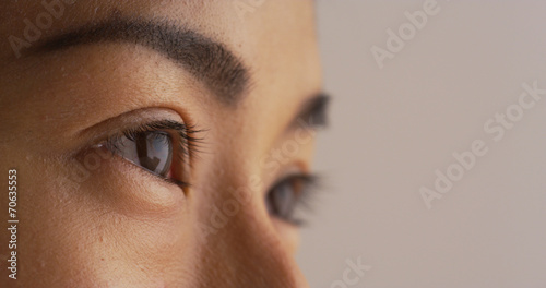 Fototapeta Naklejka Na Ścianę i Meble -  Close up of Asian woman looking away