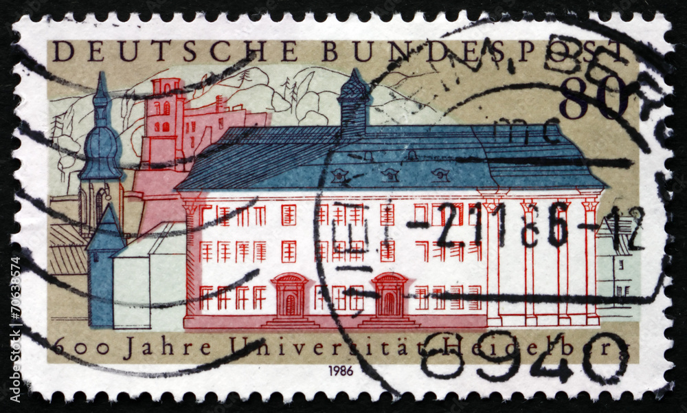 Postage stamp Germany 1986 Heidelberg University