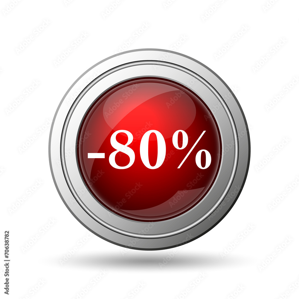 80 percent discount icon