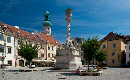 Canvastavla Main square in Sopron