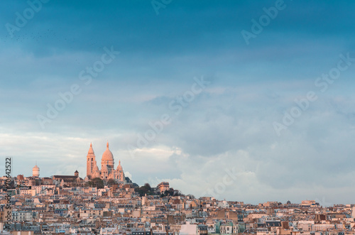 Montmartre, Paris. Aerial view with Sacred Heart Basilica at the #70642522
