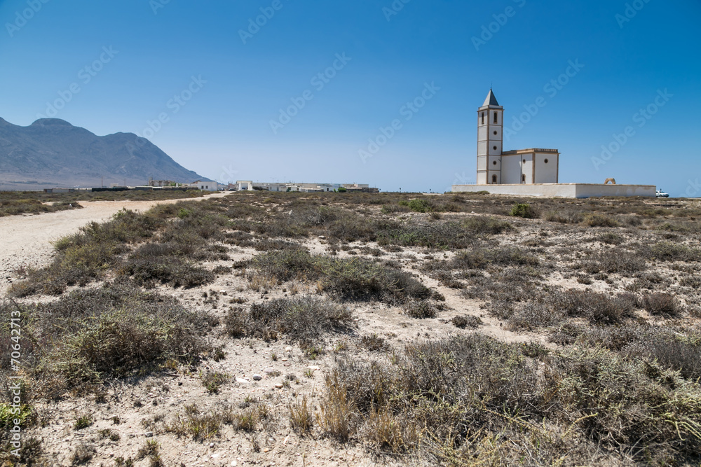 church and salt mining town of Rodalquilar, Almería, Spain