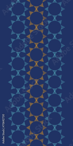 Abstract textile stars on dark geometric vertical seamless