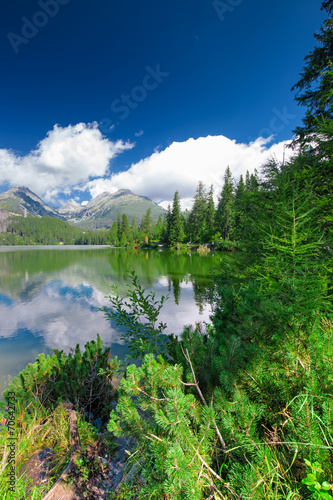 View to Strbske pleso in High Tatras during summer  Slovakia  Eu