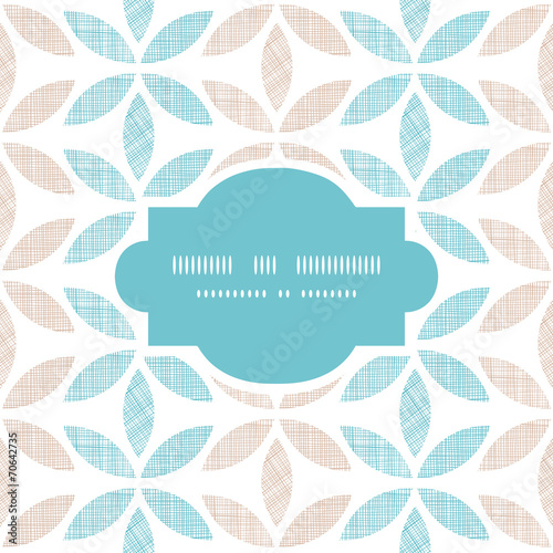 Abstract textile leaves stripes frame seamless pattern