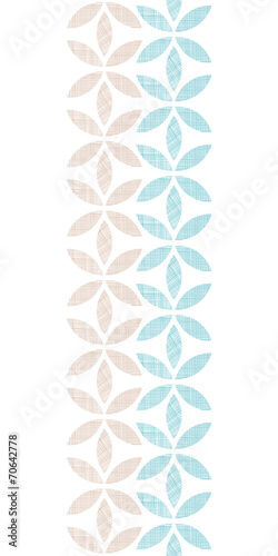Abstract textile leaves stripes vertical seamless pattern