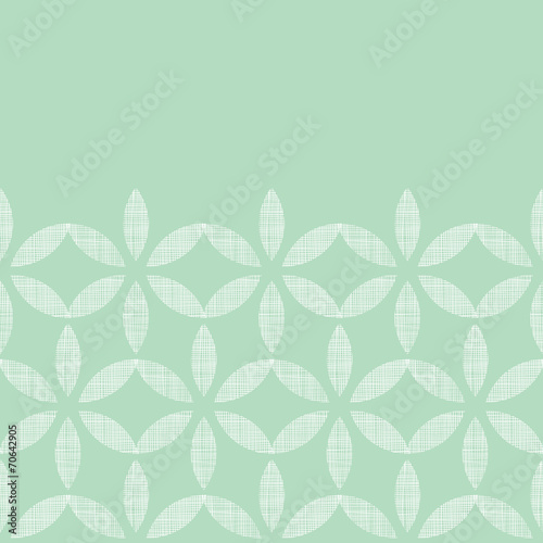 Abstract textile mint green leaves geometric horizontal seamless