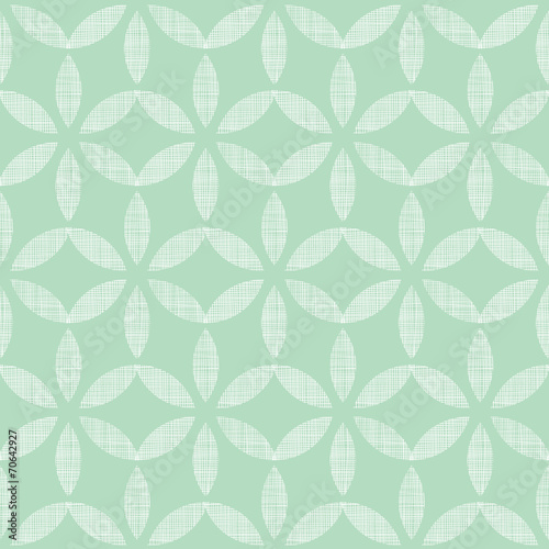 Abstract textile mint green leaves geometric seamless pattern