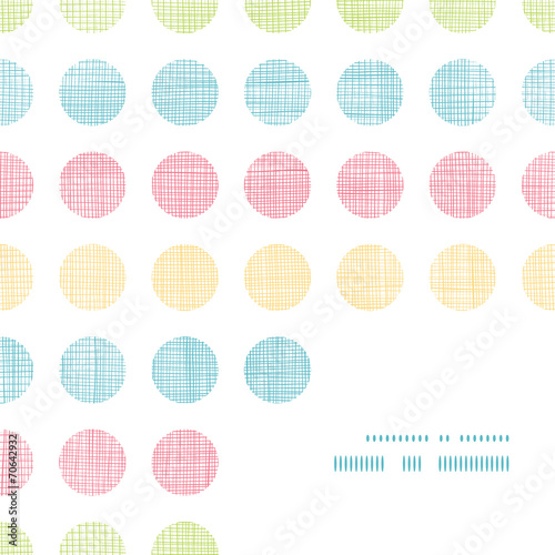 Abstract textile polka dots stripes frame corner pattern