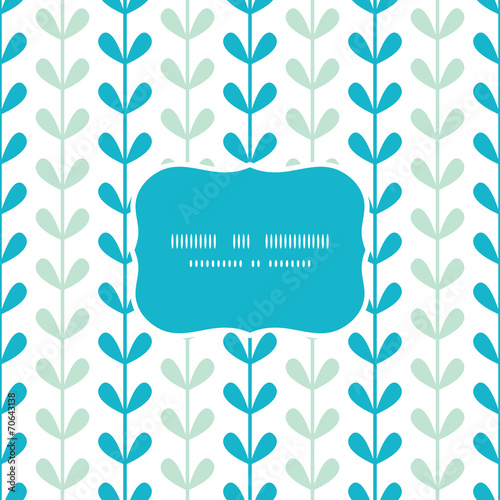 Abstract vines leaves seamless frame pattern background