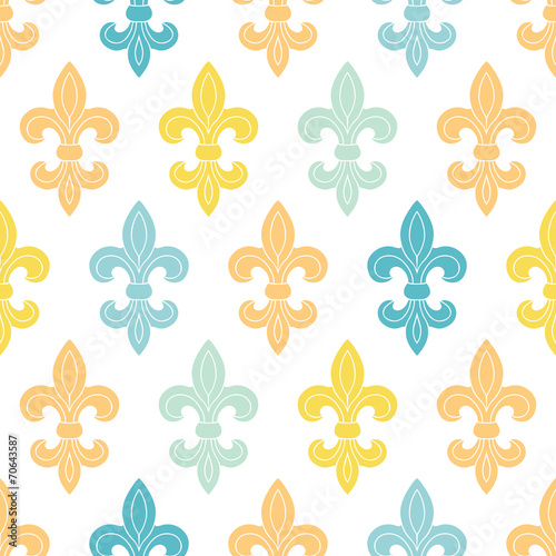 God and blue lily seamless pattern background