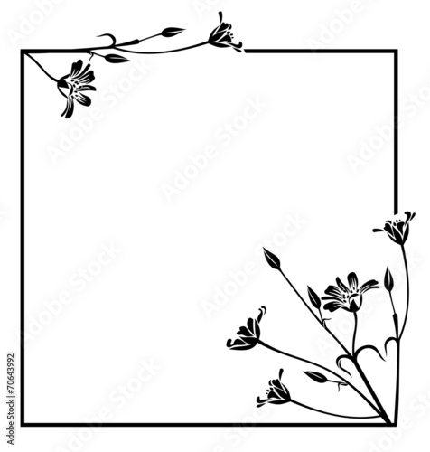 floral outline frame