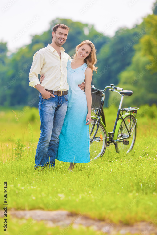 Happy and Smiling Young Caucasian Couple Having Romantic Time To Happy and Smiling Young Caucasian Couple Having Romantic Time To