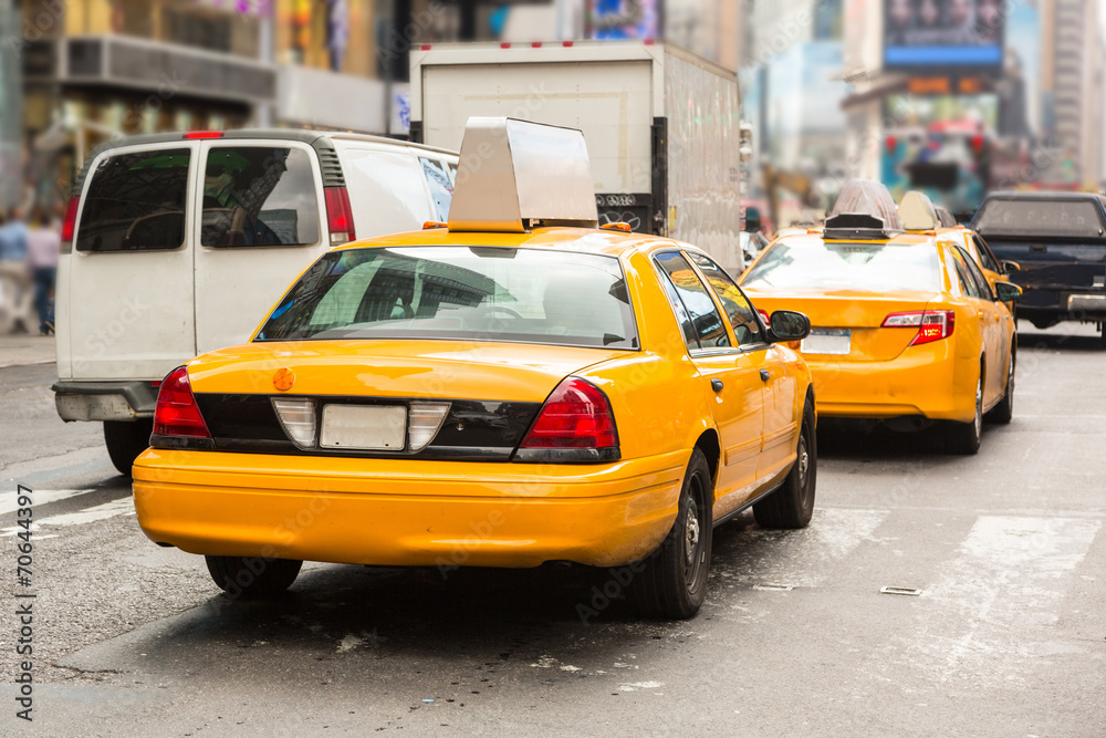 Typical Yellow Cabs in New York