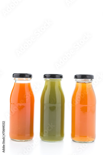 Juice bottle isolated on white background