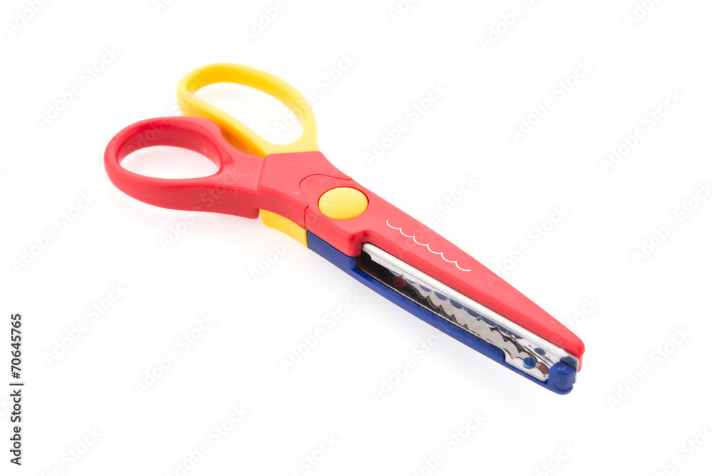 Zigzag scissor isolated on white background Zigzag scissor isolated on white background