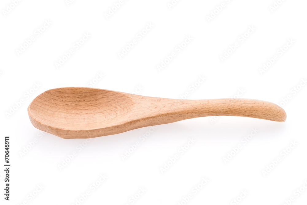 Wooden spoon isolated on white background Wooden spoon isolated on white background