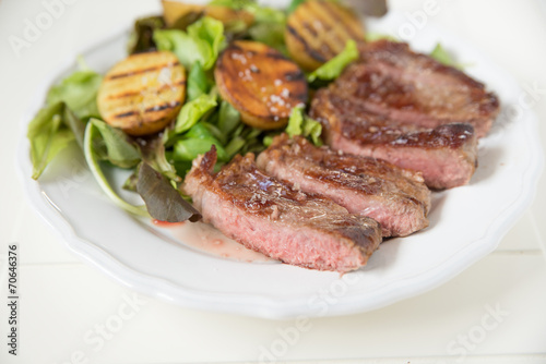 Steak mit Salat