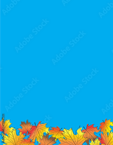 Bright leaves border