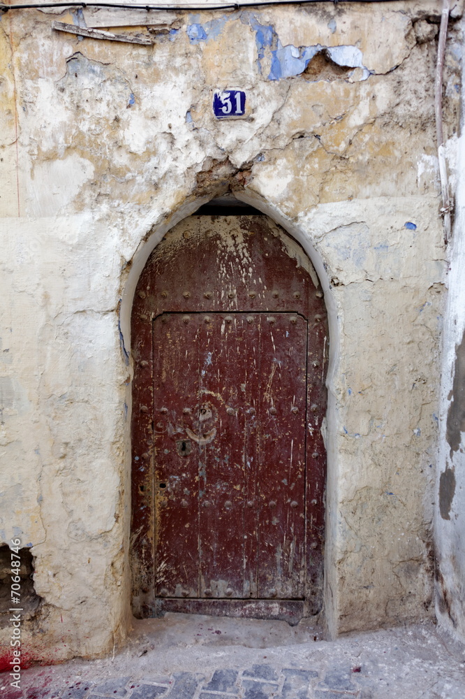 Ancienne porte en bois, Maroc