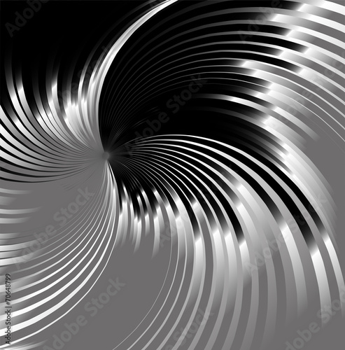 Metallic black twirl background vector