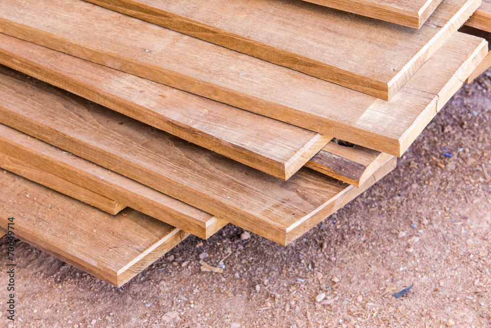 Set of wood timber for home construction